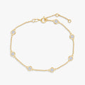 Round Shape 0.65 Carat Lab grown Diamond Station Bracelet