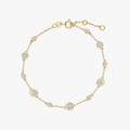 Round Shape 1.10 Carat Lab Grown Diamond Station Bracelet