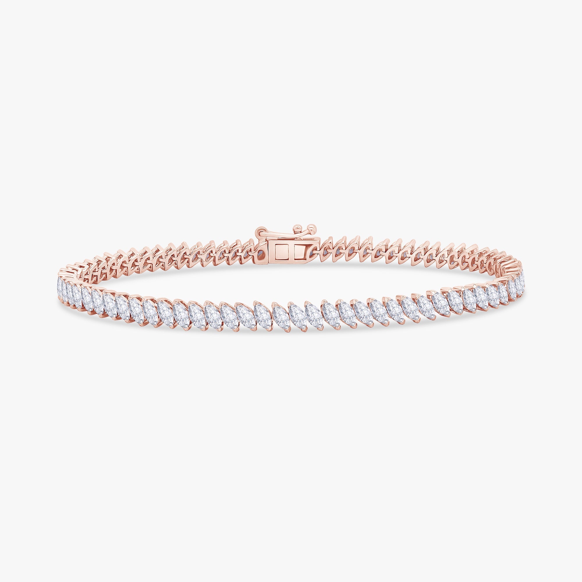 Marquise Shape 4.60 Carat Lab Grown Diamond Tennis Bracelet