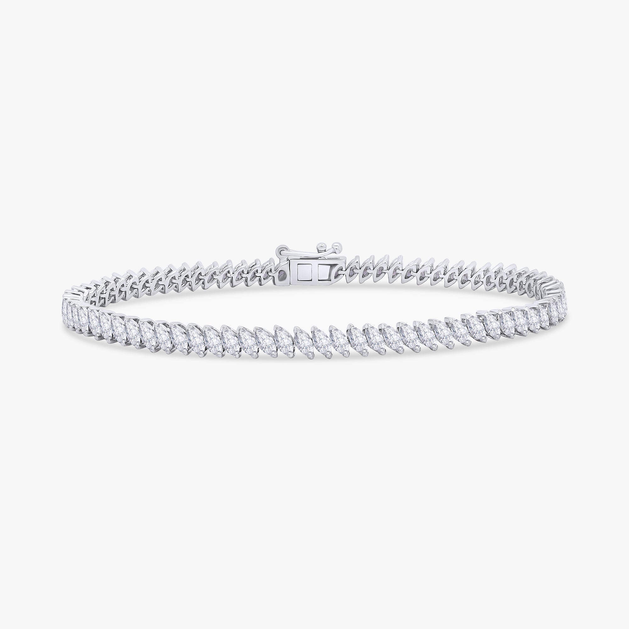 Marquise Shape 4.60 Carat Lab Grown Diamond Tennis Bracelet