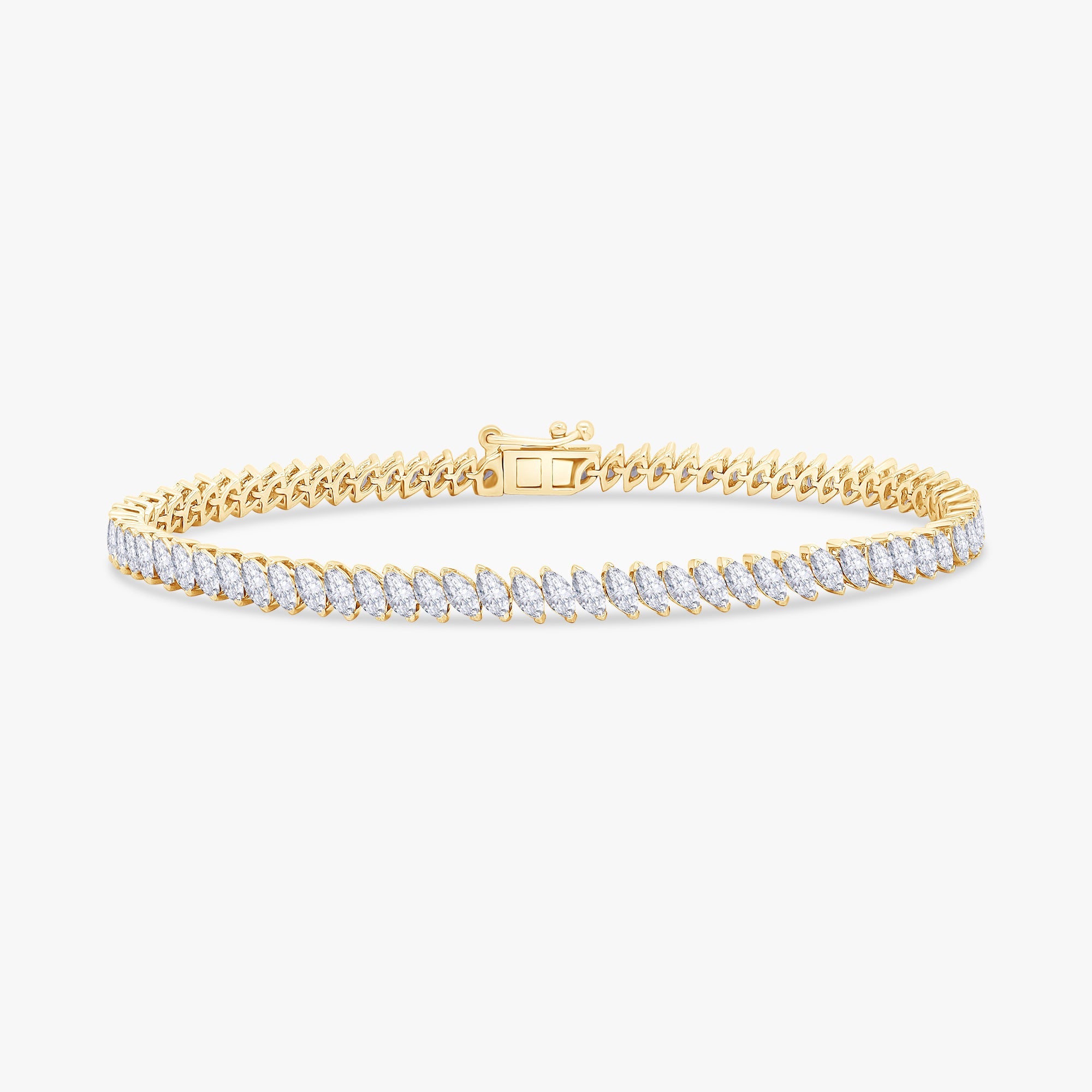 Marquise Shape 4.60 Carat Lab Grown Diamond Tennis Bracelet