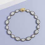 Oval Shape 16.10 Carat Lab Grown Diamond Two Tone Bracelet
