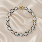 Oval Shape 16.10 Carat Lab Grown Diamond Two Tone Bracelet