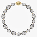 Oval Shape 16.10 Carat Lab Grown Diamond Two Tone Bracelet