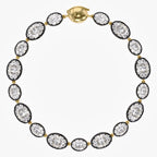 Oval Shape 16.10 Carat Lab Grown Diamond Two Tone Bracelet