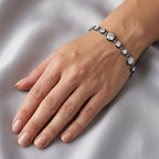 11.55 TCW Round Shape Lab Grown Diamond Two Tone Bracelet