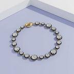 11.55 TCW Round Shape Lab Grown Diamond Two Tone Bracelet