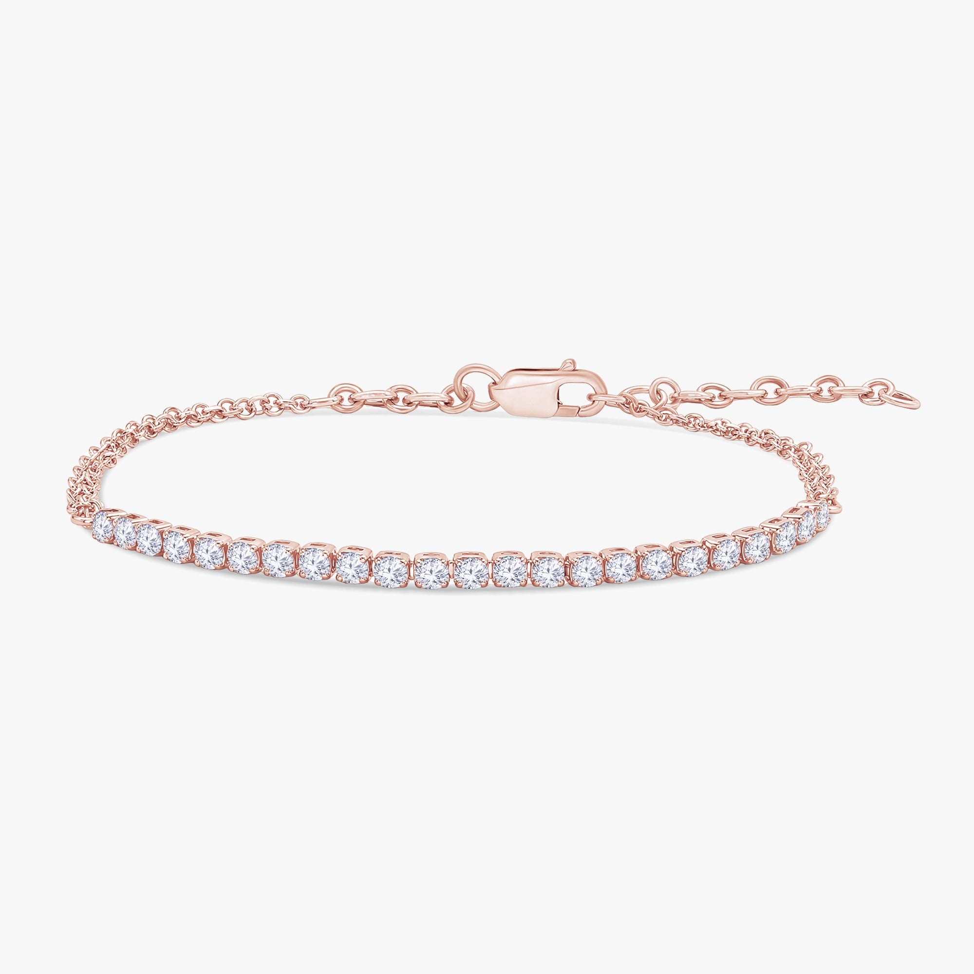 0.46 CT Lab Grown Diamond  Minimalist  Chain Bracelet