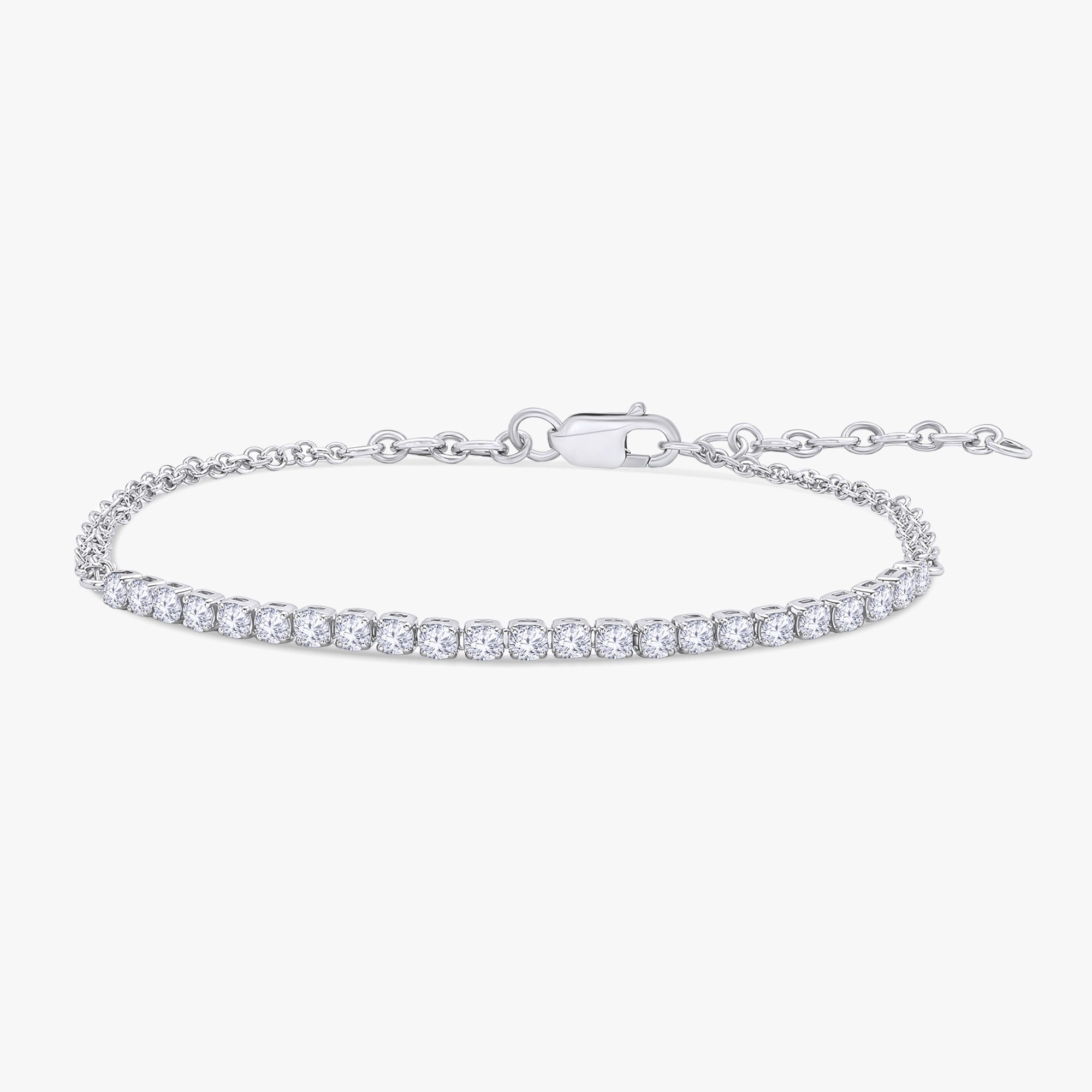 0.46 CT Lab Grown Diamond  Minimalist  Chain Bracelet