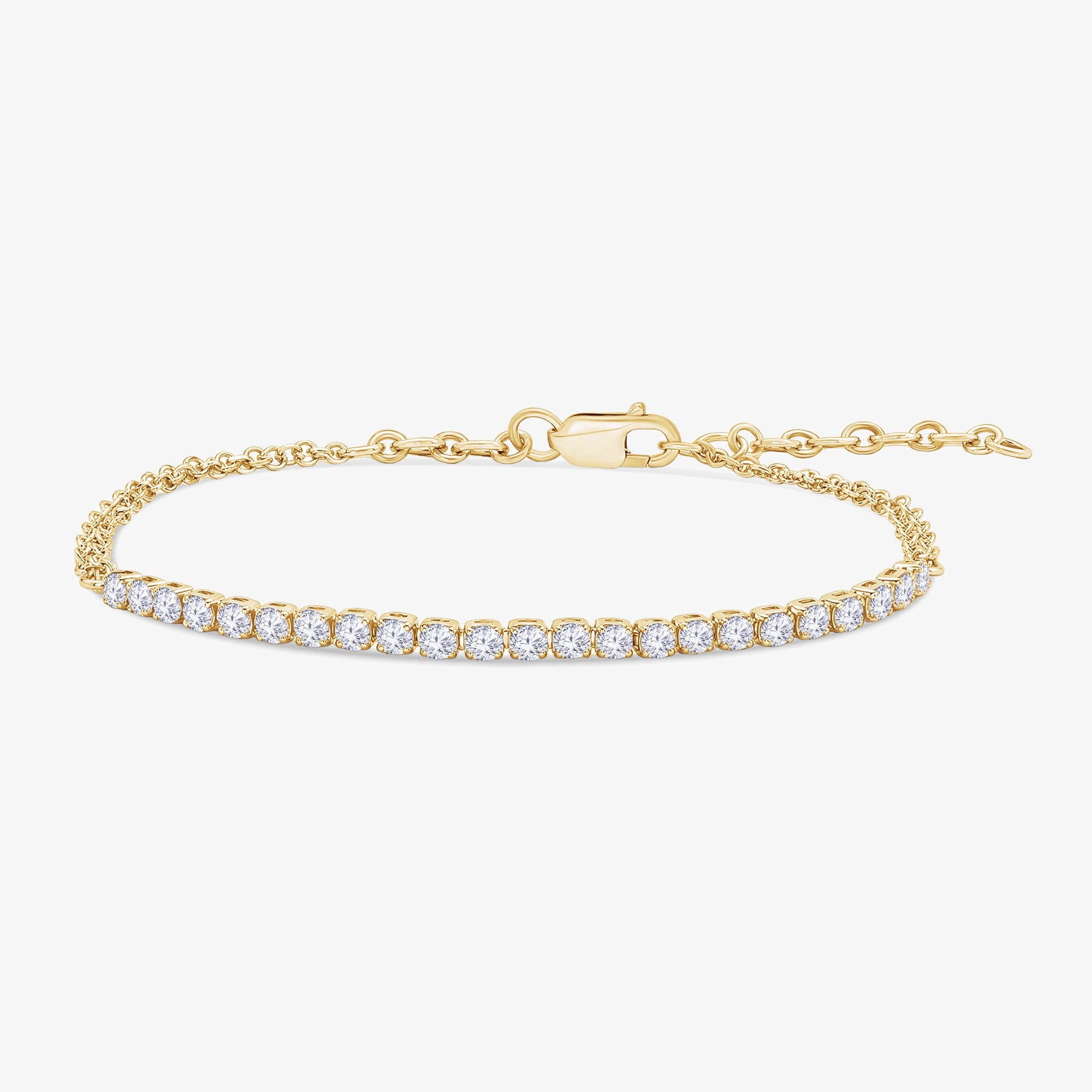 0.46 CT Lab Grown Diamond  Minimalist  Chain Bracelet