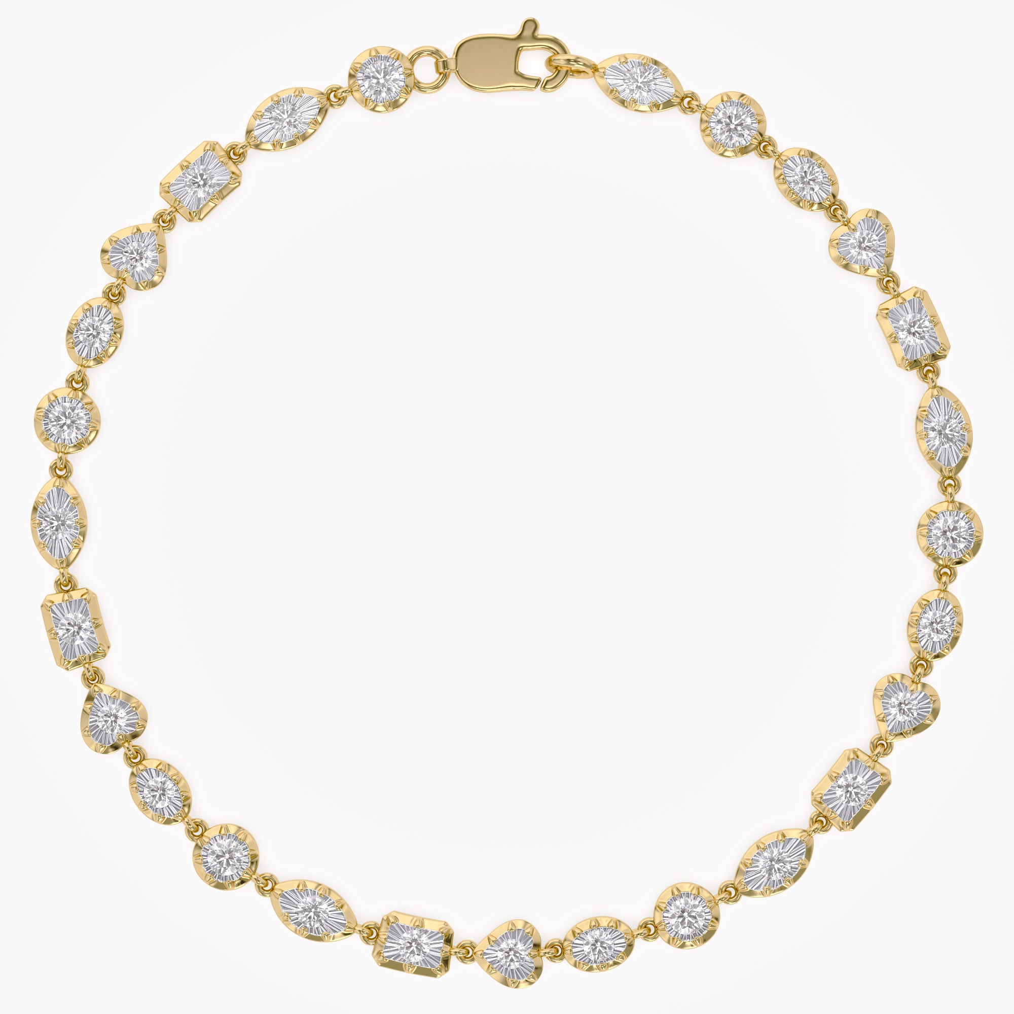 0.96 CTW Round Lab Grown Diamond Fashion Bracelet