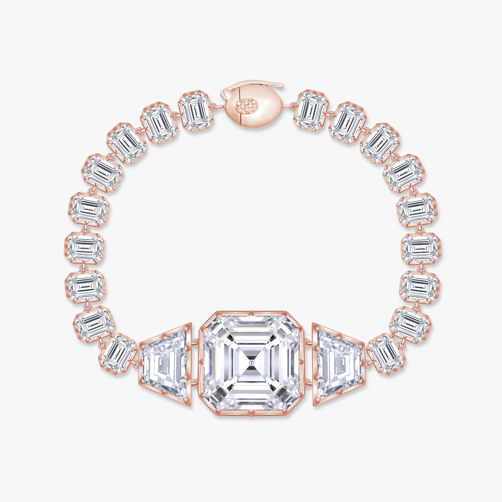 38.60 Carat Lab Grown Diamond Link Bracelet