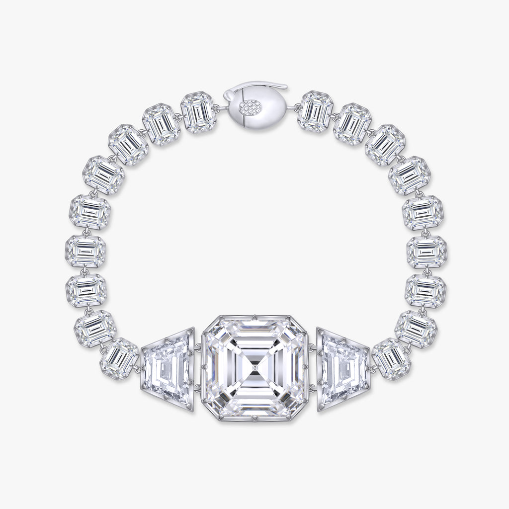 38.60 Carat Lab Grown Diamond Link Bracelet
