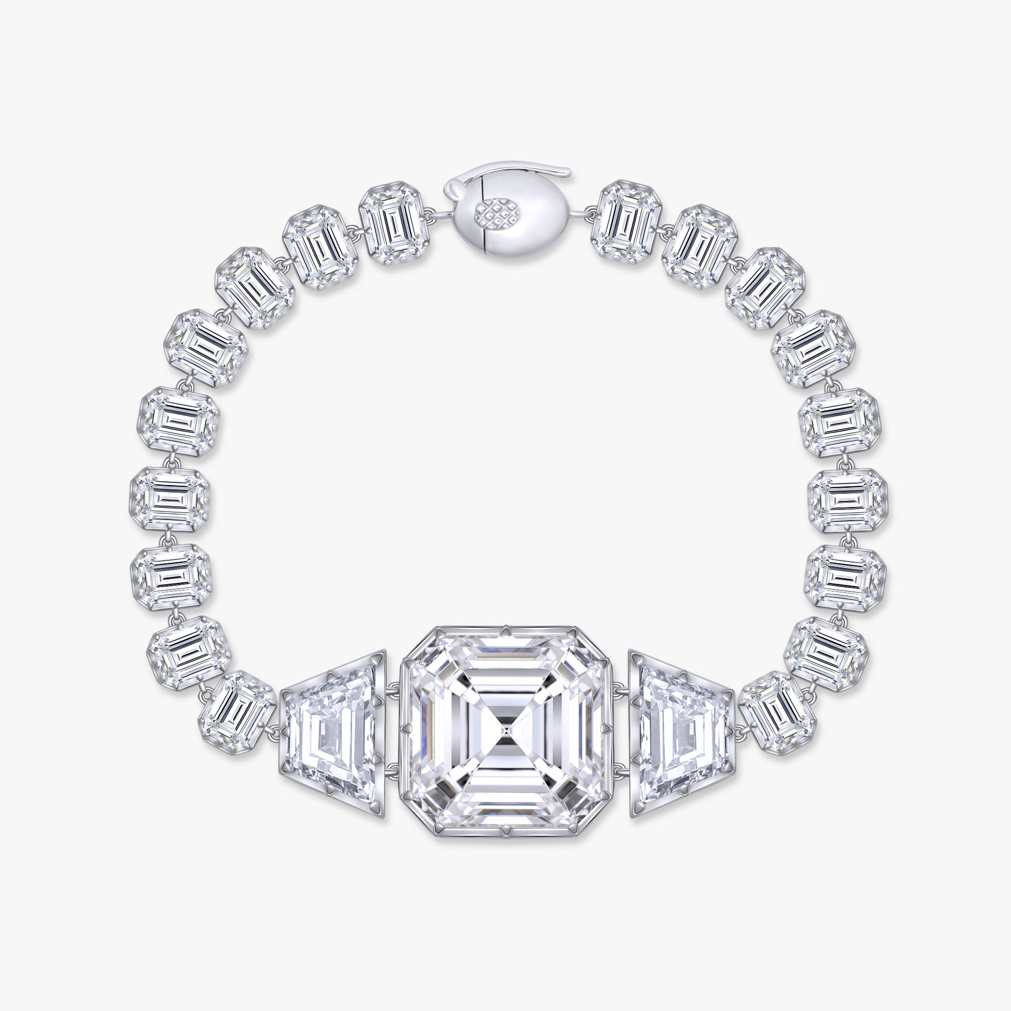 38.60 Carat Lab Grown Diamond Link Bracelet