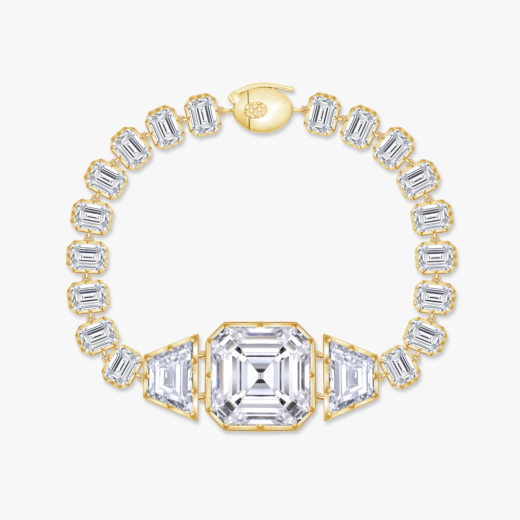 38.60 Carat Lab Grown Diamond Link Bracelet