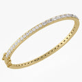 2.00 Carat Taper and Round Cut Lab Grown Diamond Tennis Bangle Bracelet