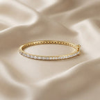 2.00 Carat Taper and Round Cut Lab Grown Diamond Tennis Bangle Bracelet