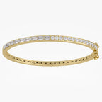 2.00 Carat Taper and Round Cut Lab Grown Diamond Tennis Bangle Bracelet