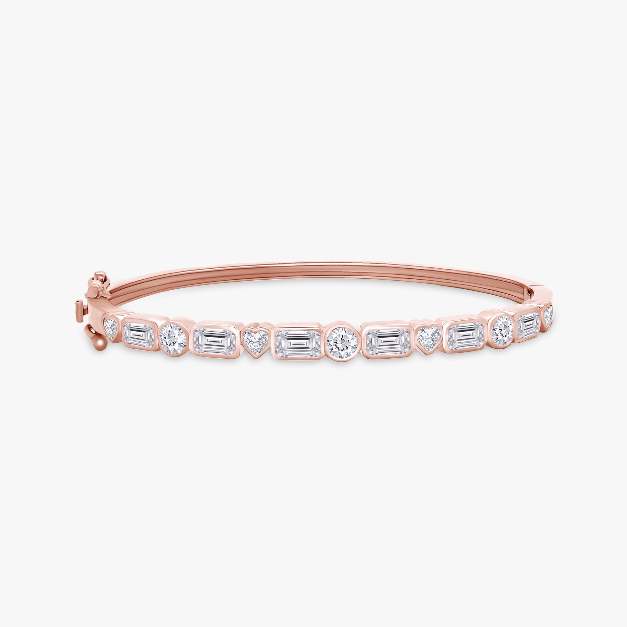 Multi Shape 3.10 Carat Lab Grown Diamond Bangle Bracelet