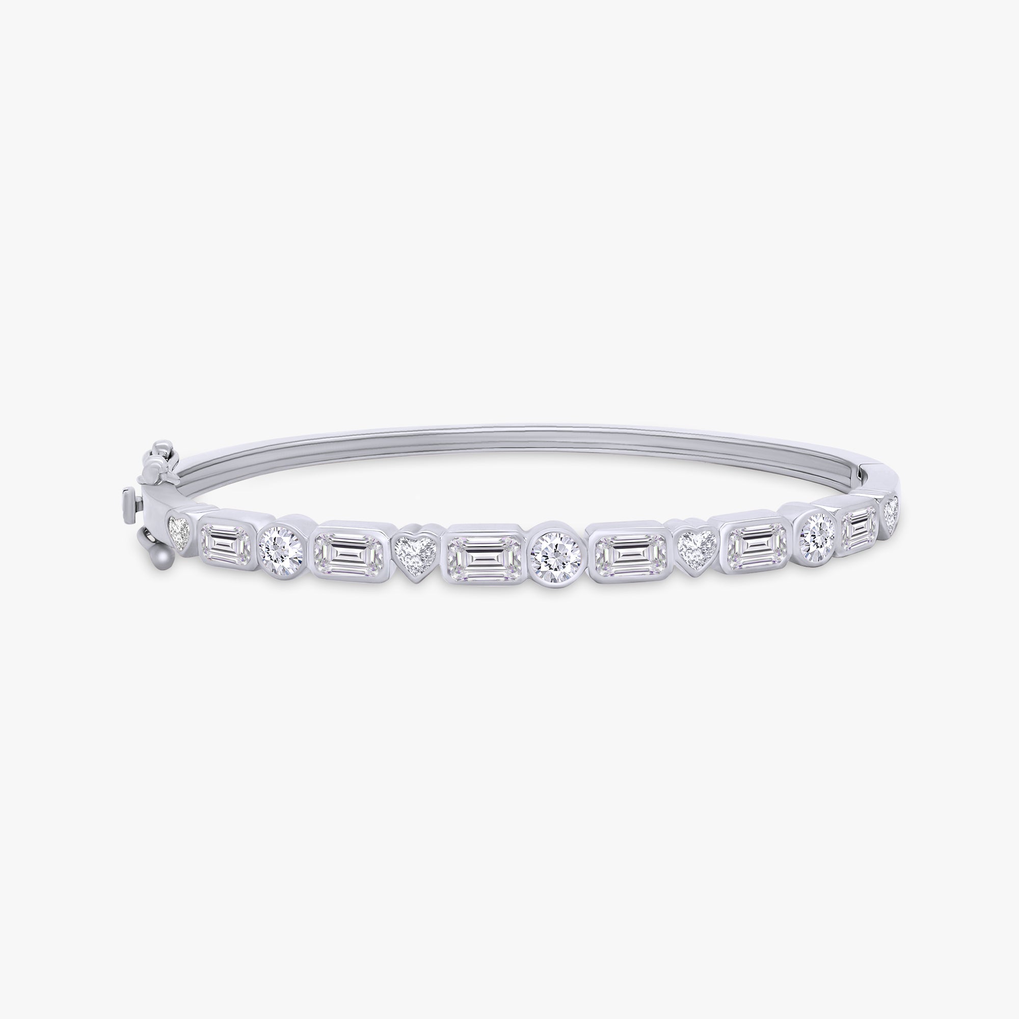 Multi Shape 3.10 Carat Lab Grown Diamond Bangle Bracelet