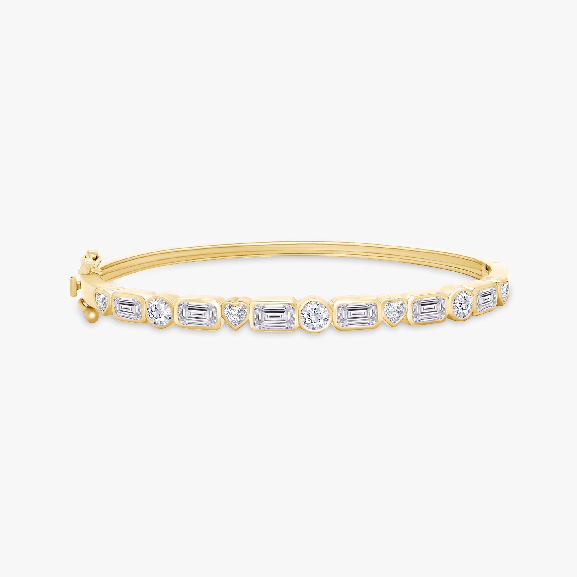 Multi Shape 3.10 Carat Lab Grown Diamond Bangle Bracelet
