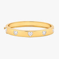2.40 Carat Heart Shape Lab Grown Diamond Bangle Bracelet