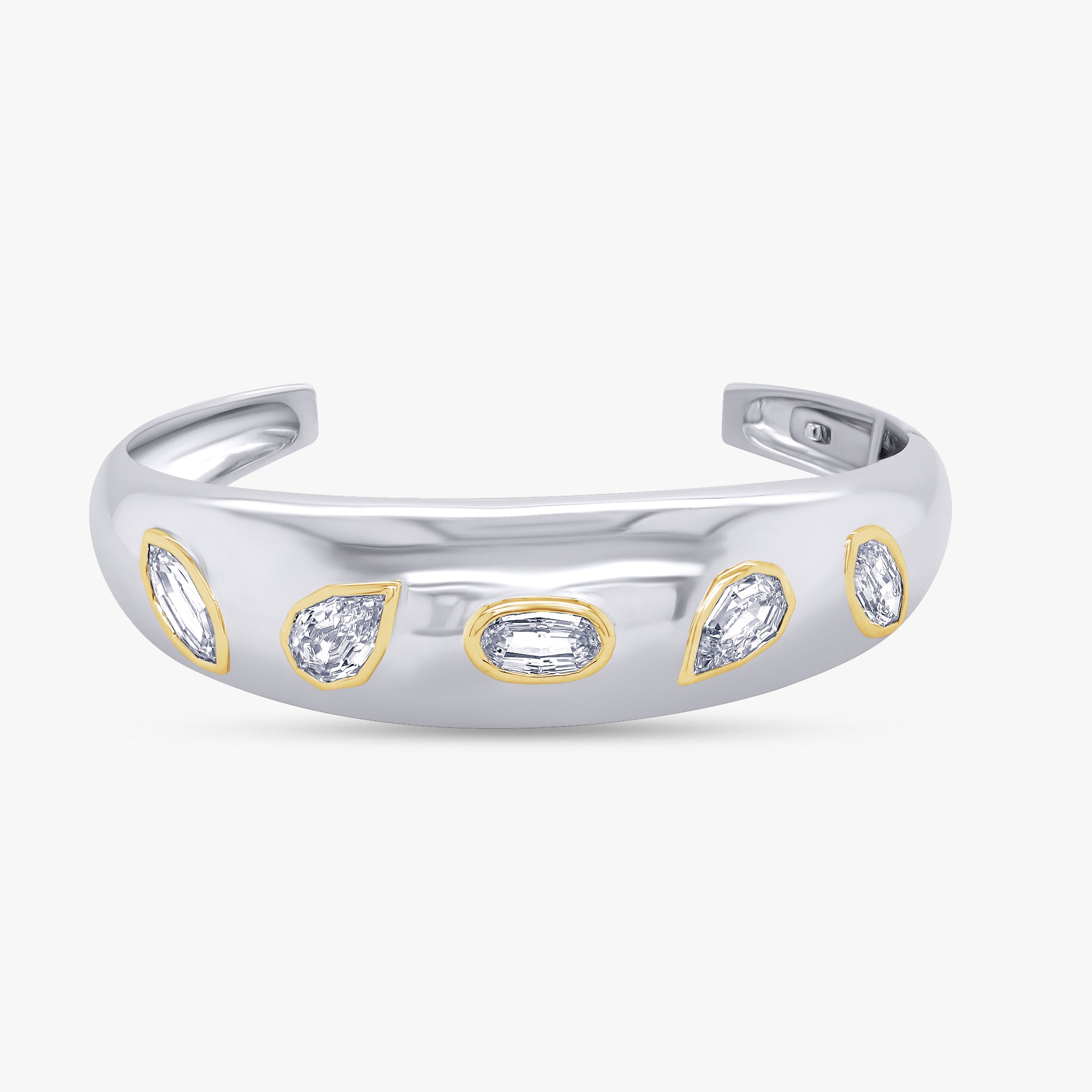 3.00 Carat Stellar Line Diamond Cuff Bracelet
