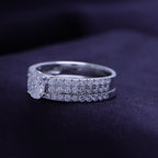 1.20 Carat Oval and Round Cut Lab Grown Diamond Bridal Set Engagement Ring