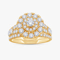 1.50 Carat Lab Grown Diamond Double Halo Bridal Ring
