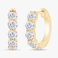 1.60 CTW Round Cut Lab Grown Diamond Hoop Earrings
