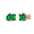2.60 CTW Lab Grown Gemstone Toi-Et-Moi Stud Earrings