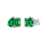 2.60 CTW Lab Grown Gemstone Toi-Et-Moi Stud Earrings