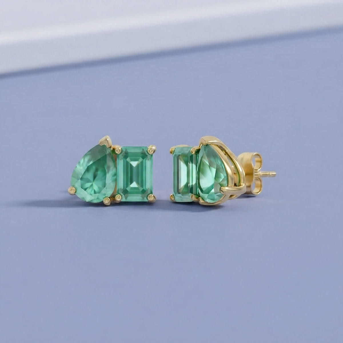 2.77 CTW Lab Grown Gemstone Toi-Et-Moi Stud Earrings