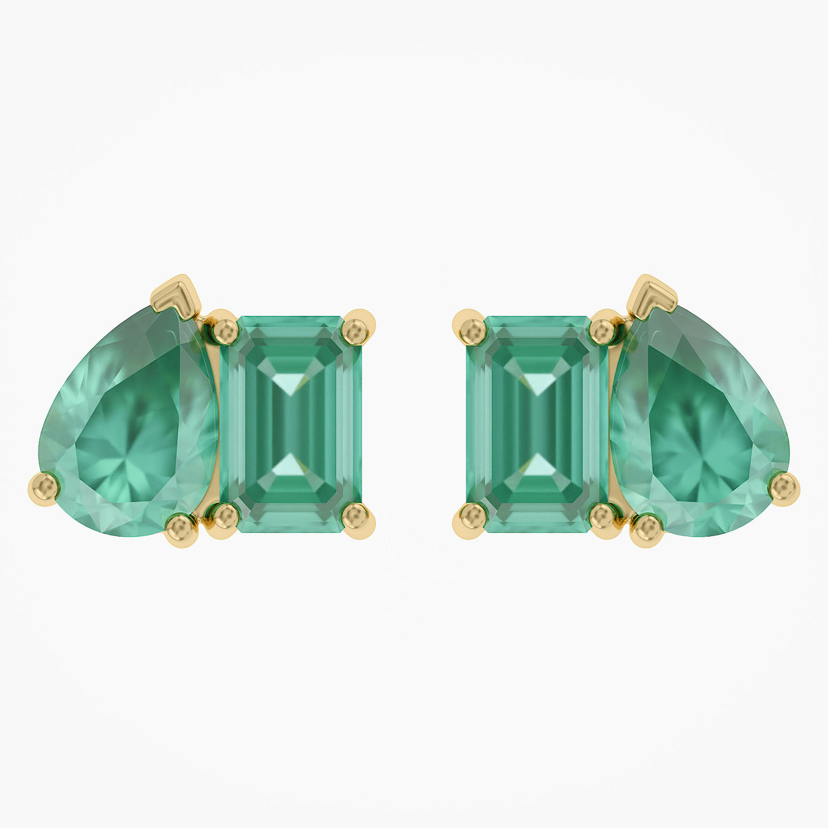 2.77 CTW Lab Grown Gemstone Toi-Et-Moi Stud Earrings