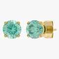 1.00 Carat Round Cut Lab Grown Gemstone Solitaire Stud Earrings
