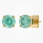 1.00 Carat Round Cut Lab Grown Gemstone Solitaire Stud Earrings