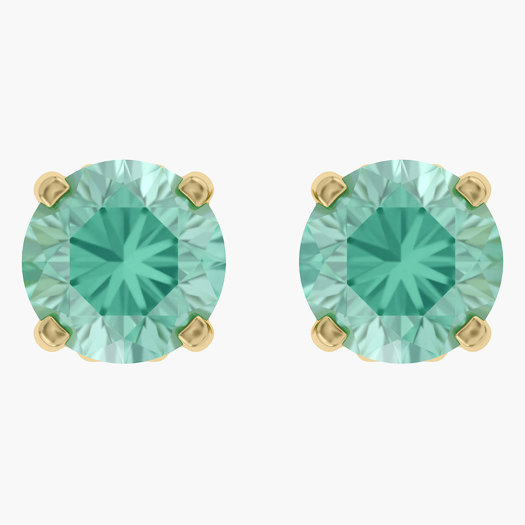 1.00 Carat Round Cut Lab Grown Gemstone Solitaire Stud Earrings