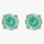 1.00 Carat Round Cut Lab Grown Gemstone Solitaire Stud Earrings