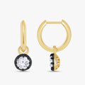 1.00 Carat Round Cut Lab Grown Diamond Drop Dangle Earrings
