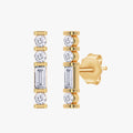 0.20 Carat Lab Grown Diamond Stud Morse Code Earring Alphabet "F"