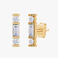 0.17 Carat Lab Grown Diamond Three Stone Morse Code Alaphabet Letter "R"