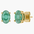 1.4 Carat Oval Cut Lab Grown Gemstone Solitaire Stud Earrings