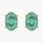 1.4 Carat Oval Cut Lab Grown Gemstone Solitaire Stud Earrings