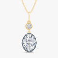 4.35 Carat Lab Grown Diamond Teardrop Pendant Necklace