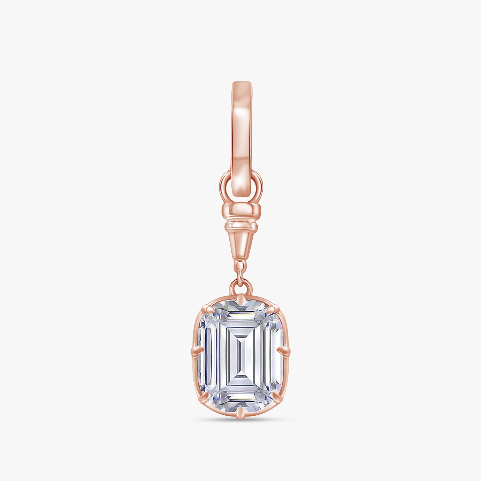 3.60 Carat Emerald Shape Lab Grown Diamond Solitaire Pendant