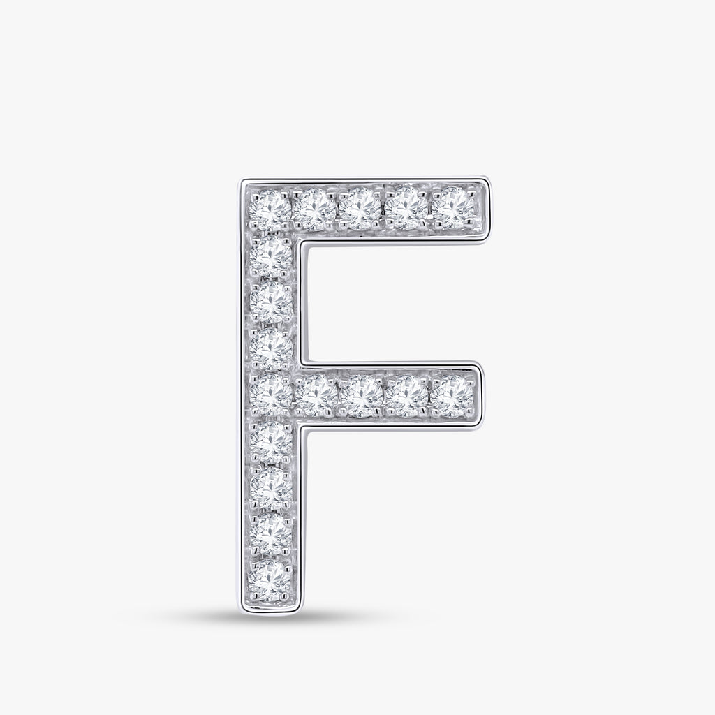 0.47 CTW Initial letter "F" Lab Grown Diamond Pendant