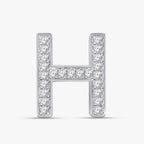 0.69 CTW Round Cut Lab Grown Diamond Letter "H" Pendant