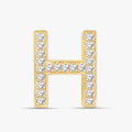 0.69 CTW Round Cut Lab Grown Diamond Letter "H" Pendant