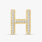 0.69 CTW Round Cut Lab Grown Diamond Letter "H" Pendant