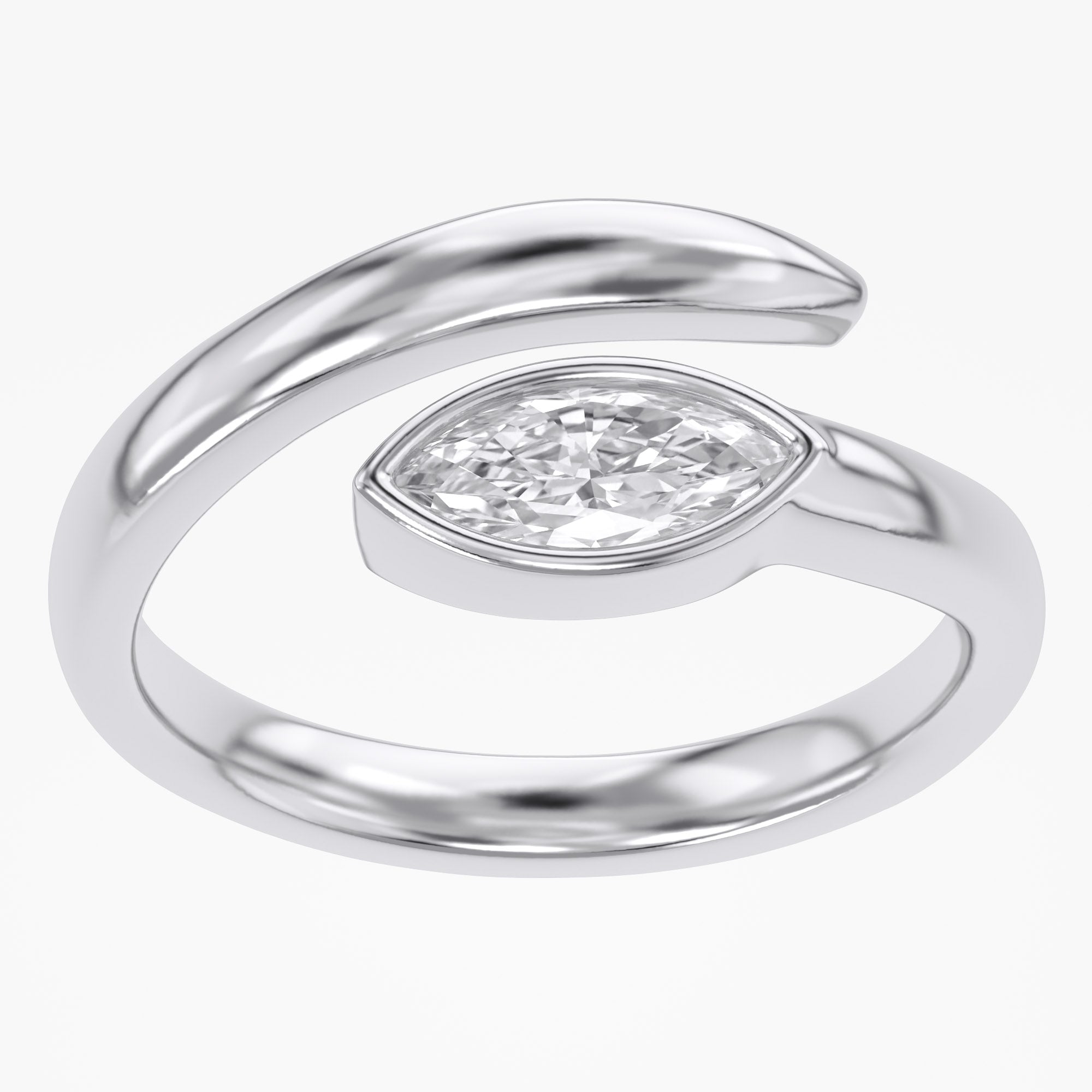0.85 Carat Marquise Shape Lab Grown Diamond Solitaire Engagement Ring